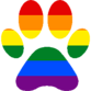 PawPrint_Rainbow emote for Discord