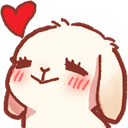 bunny_blushheart emote for Discord
