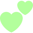 PastelGreenHearts emote for Discord
