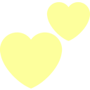 PastelOrangeHearts emote for Discord