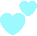 PastelBlueHearts emote for Discord