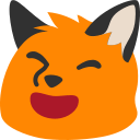 blobfox_laugh emote for Discord
