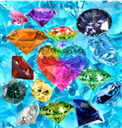 MiltiColoured_Diamonds_Pile emote for Discord