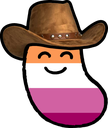 yeehawlesbean emote for Discord
