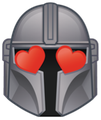 mandohearteyes emote for Discord