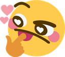 thinkblush emote for Discord