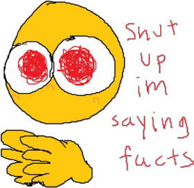 stfuImSpittingFax emote for Discord