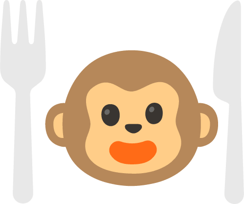 Fork_And_Knife_Monkey emote for Discord