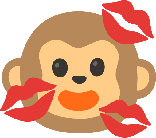 Monkey_Kisses_Face emote for Discord