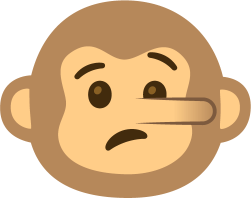 Lying_Face_Liar_Monkey emote for Discord