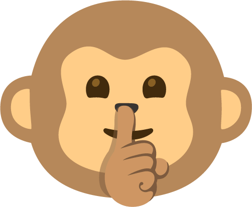 Shushing_Face_Monkey emote for Discord