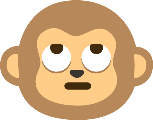Face_With_Rolling_Eyes_Monkey emote for Discord