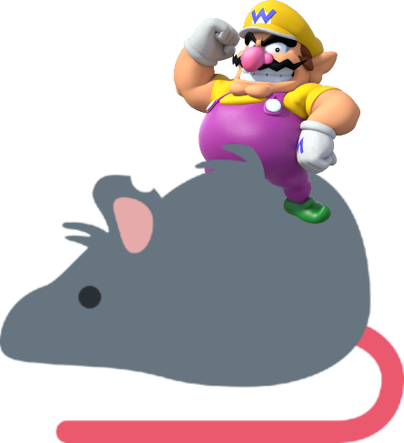 Wario_Riding_A_Rat emote for Discord