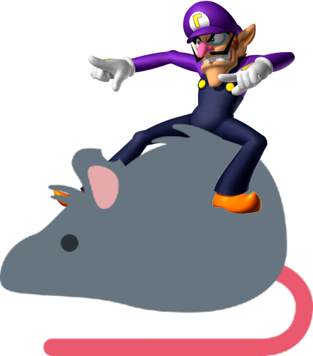 Waluigi_Riding_A_Rat emote for Discord