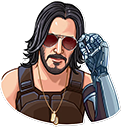 KeanuReevesCyberpunk emote for Discord