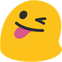 blobtonguewink emote for Discord