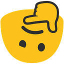 blobthinkingdown emote for Discord