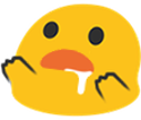 blobreachdrool emote for Discord
