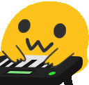 ablobkeyboard emote for Discord