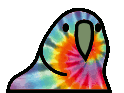 tiedyeParrot emote for Discord