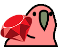 rubyParrot emote for Discord