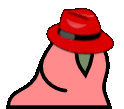 redhatParrot emote for Discord