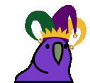 mardigrasParrot emote for Discord
