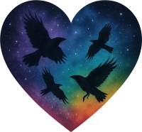 Rainbownightskywithdarkravens emote for Discord