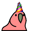 birthdaypartyParrot emote for Discord