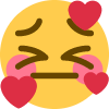 Flushedwithlove emote for Discord