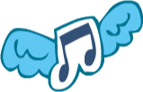 wingedmusicnote emote for Discord