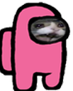 AmongUs_PinkSadcatScreech emote for Discord