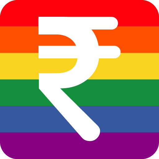 rainbow_indicator_indian_rupee_sign emote for Discord