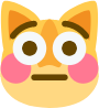 Flushed_Cat emote for Discord