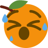 Orange_anxious emote for Discord