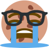 Nerd_Cookie_Cry emote for Discord
