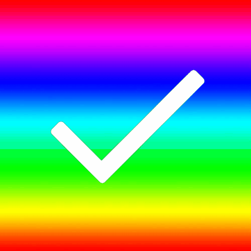 TickYes_RainbowGif emote for Discord