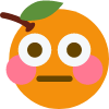 flushed_orange emote for Discord