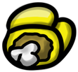 AmongUsDeadYellow emote for Discord