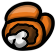 AmongUsDeadOrange emote for Discord