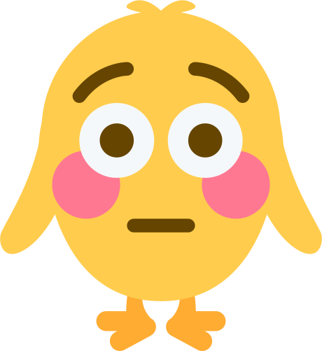flushedChick emote for Discord