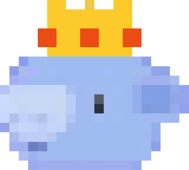 Pixelated_Wumpus_King emote for Discord