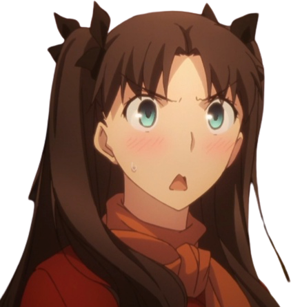 Embarrassed_tohsaka emote for Discord