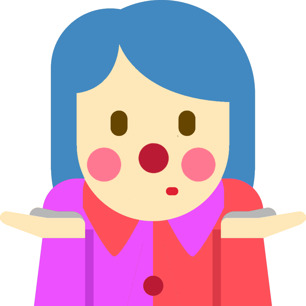 clown_girl_shrug emote for Discord