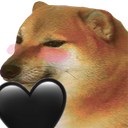 CheemsBlheart emote for Discord