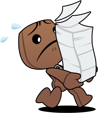 Sackboy_Working emote for Discord