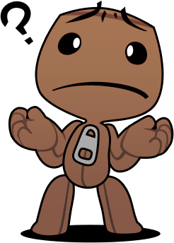 Sackboy_shrug emote for Discord
