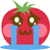 tomatoCryBlush emote for Discord