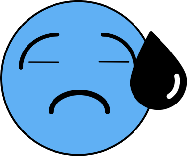 BlueFaceSad emote for Discord