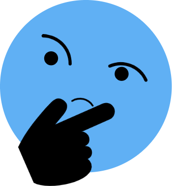Blue_Face_Thinker emote for Discord